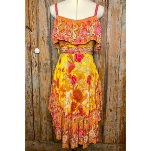 SPELL Siren Song Strappy Dress 🦩💛